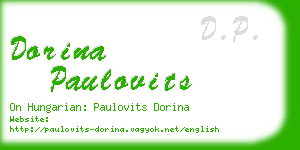 dorina paulovits business card